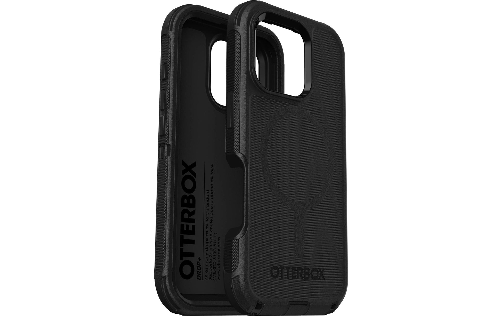 OtterBox Defender Rugged-Case – für Apple iPhone 16 Pro, MagSafe, Gummi, Schwarz, mit Gürtelclip
