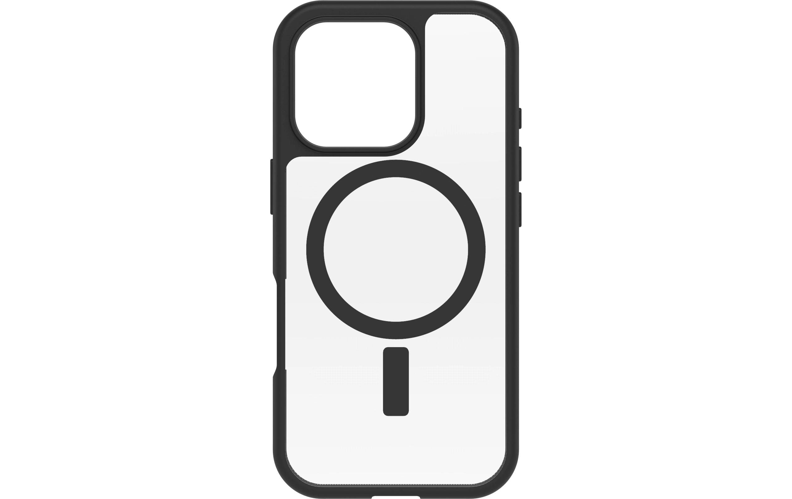 OtterBox Backcover React – für Apple iPhone 16 Pro – transparent/schwarz – PC, MagSafe-kompatibel