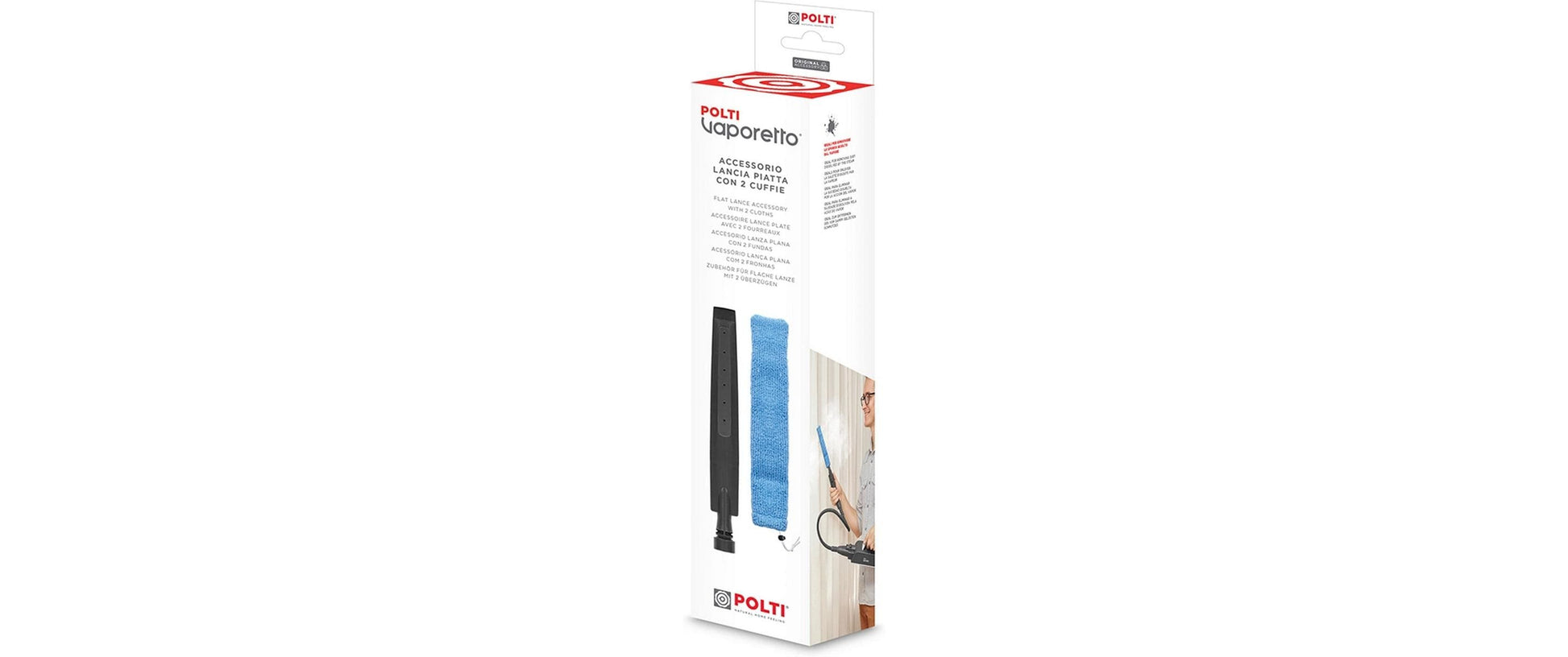 Polti Bürstenset – Polyamid/Polyester, 2-teiliges Set, schwarz/blau, für SV660, SV650 & weitere