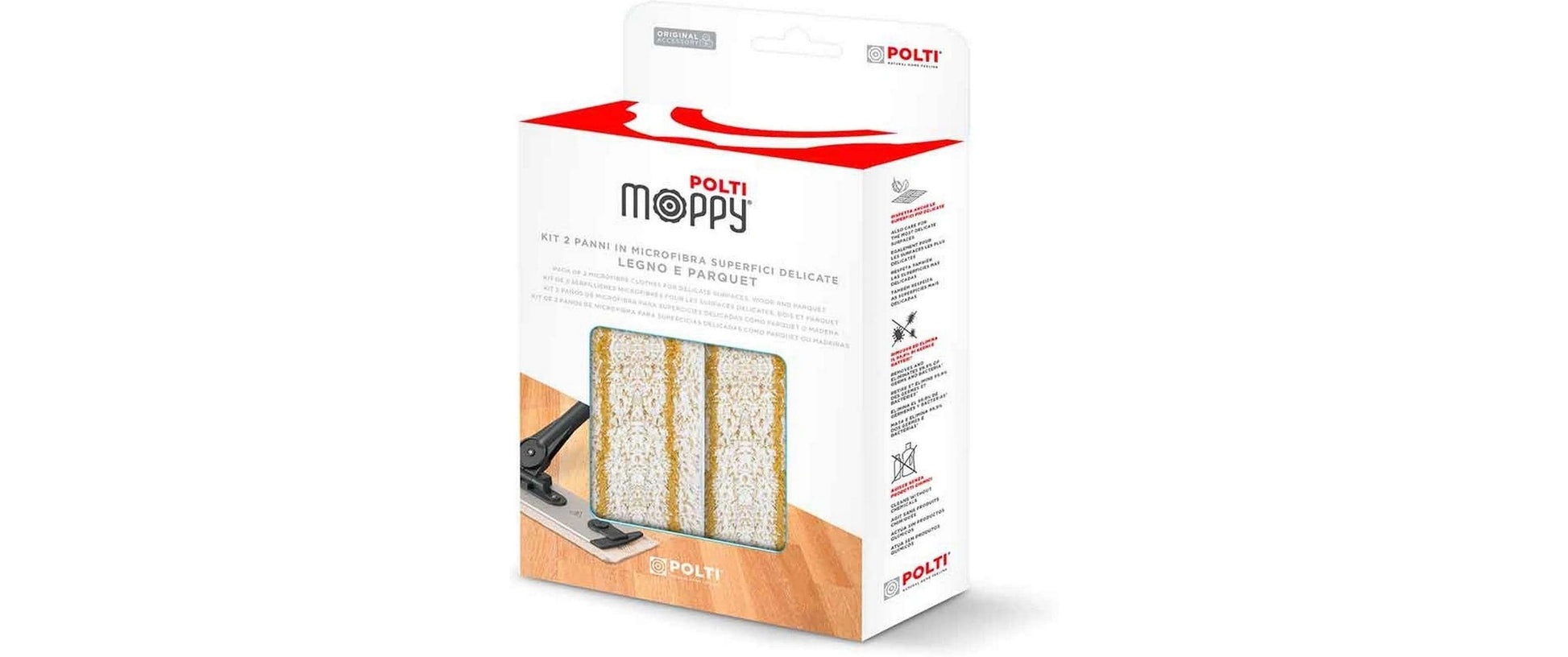 Polti Moppy Mopp-Pads – für Polti Moppy Modelle – 2 Stk.