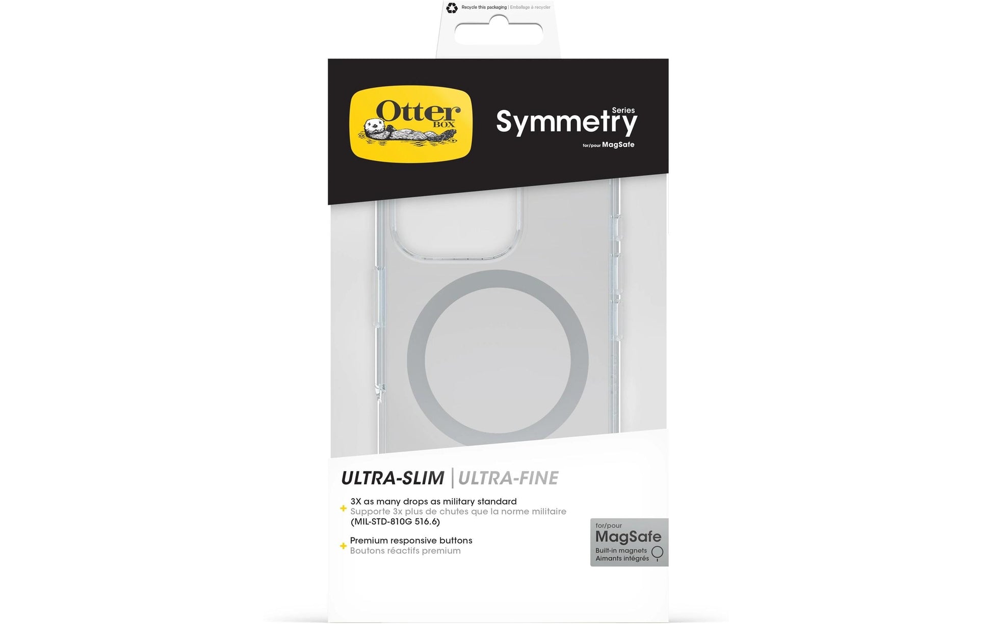 OtterBox Symmetry Backcover – für Apple iPhone 16 Pro, MagSafe, TPU, Transparent
