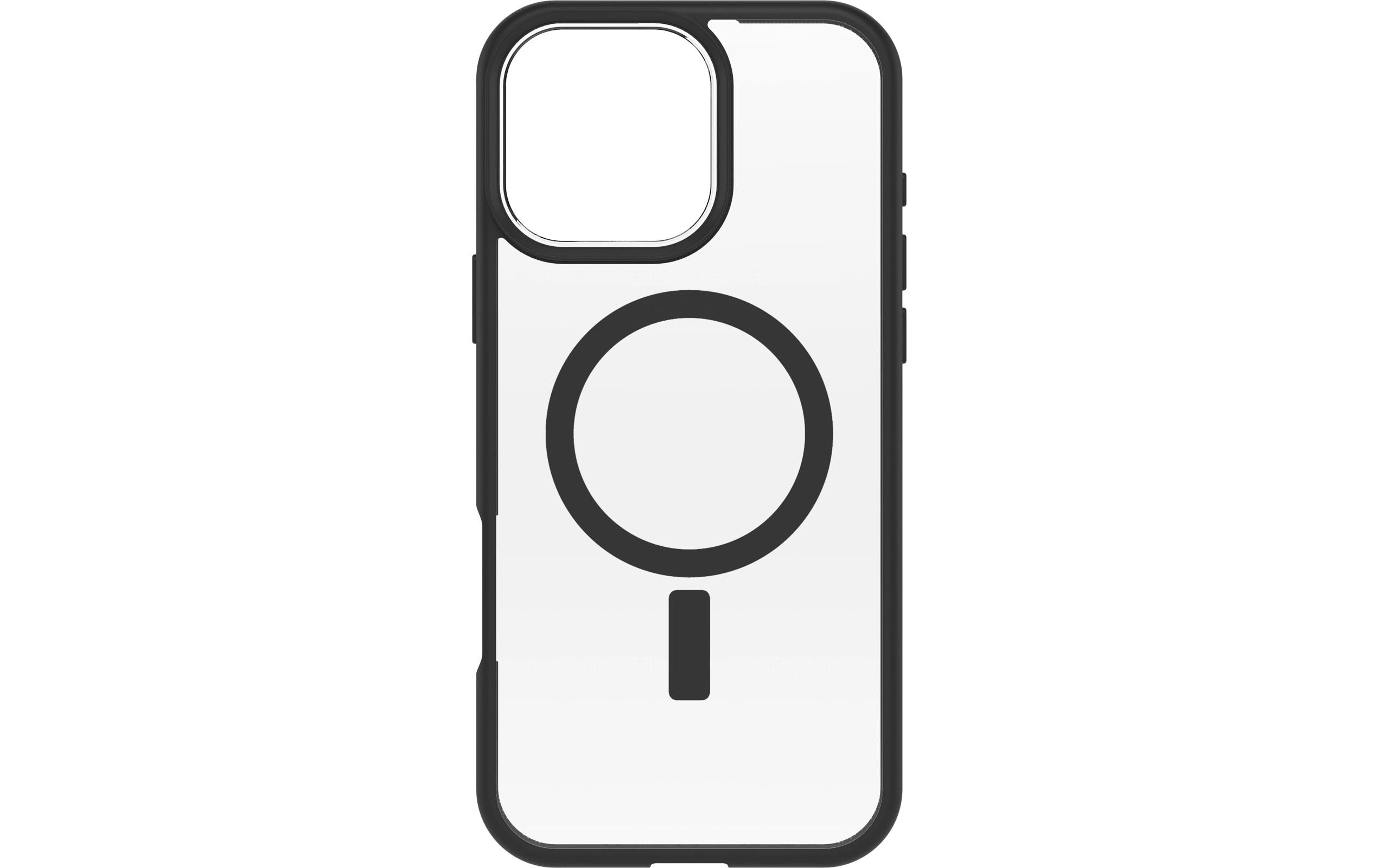 OtterBox React Backcover – für Apple iPhone 16 Pro Max, MagSafe, Kautschuk, transparent/schwarz