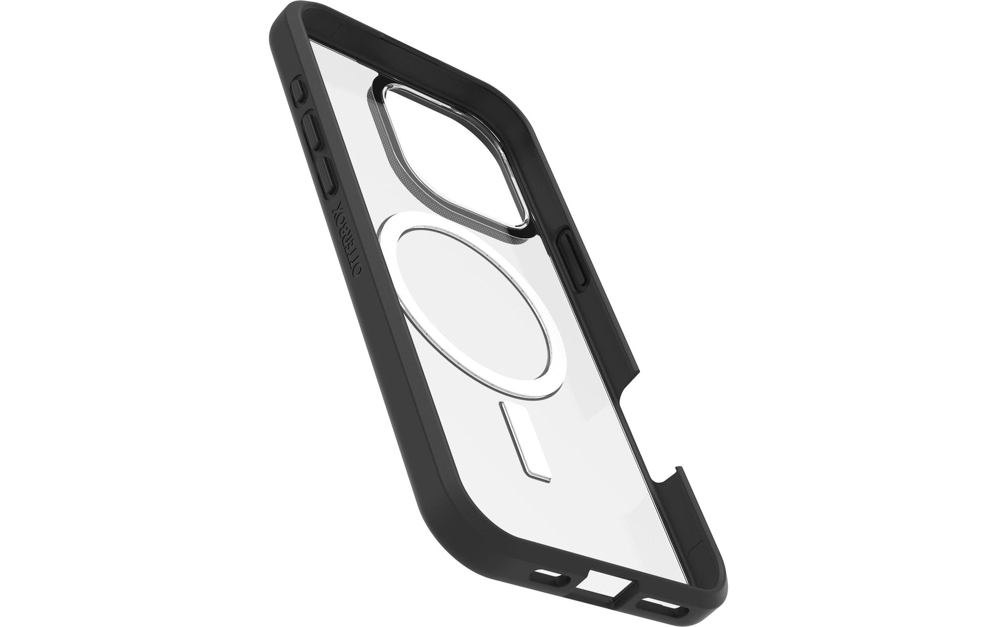 OtterBox React Backcover – für Apple iPhone 16 Pro Max, MagSafe, Kautschuk, transparent/schwarz