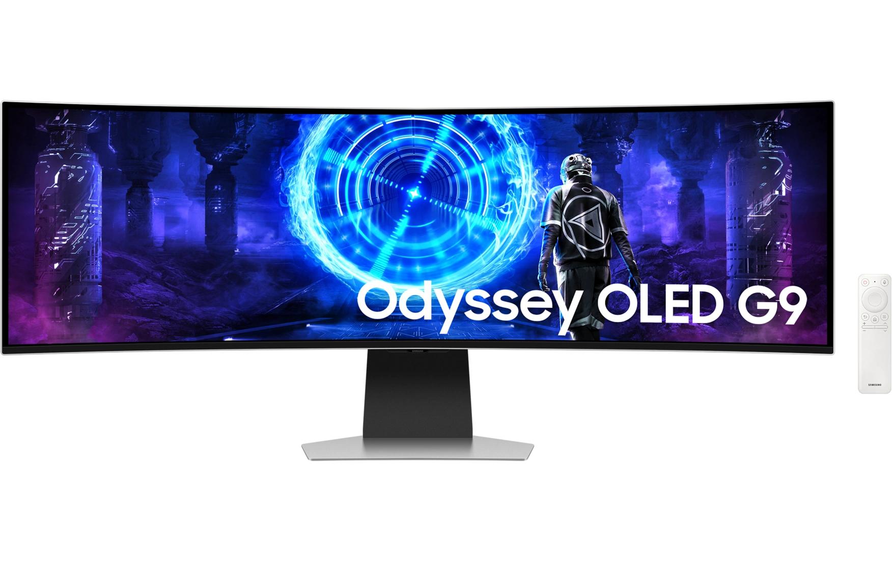 Samsung LS49DG954SUXEN – Monitor, 49", FreeSync Premium Pro, USB-Hub, 2× USB-C, VESA 100 × 100, Silber