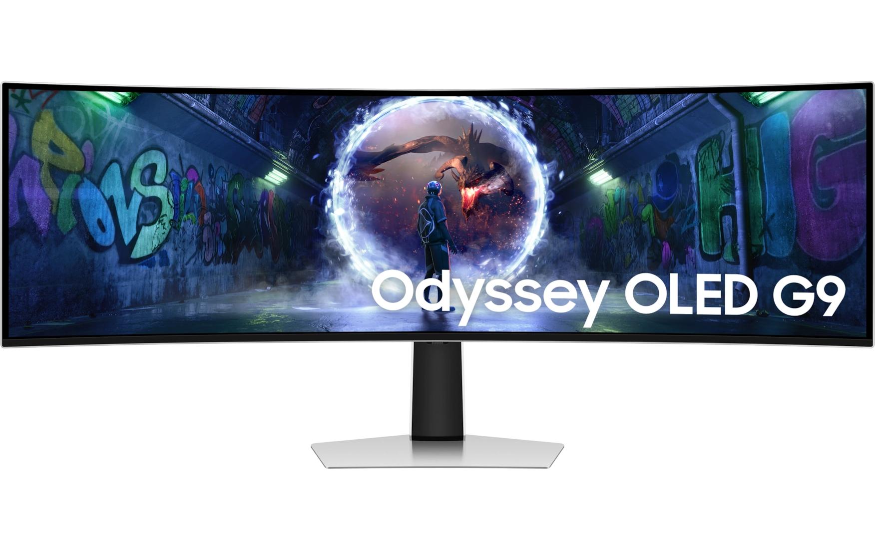 Samsung S49Dg934Su – Monitor, 49", 5120 × 1440 (Dual QHD), OLED, Silber