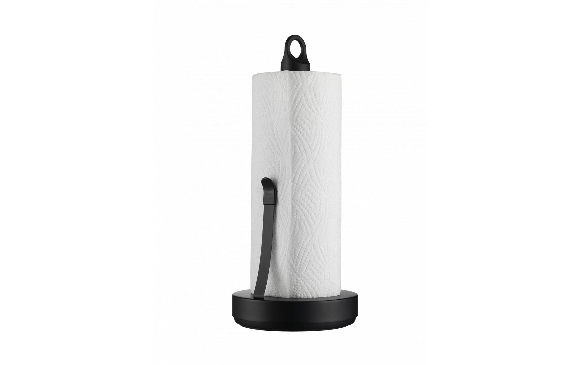 Blomus LOOP – Küchenrollenhalter Edelstahl, 15 × 15 × 34 cm, schwarz, rutschfest