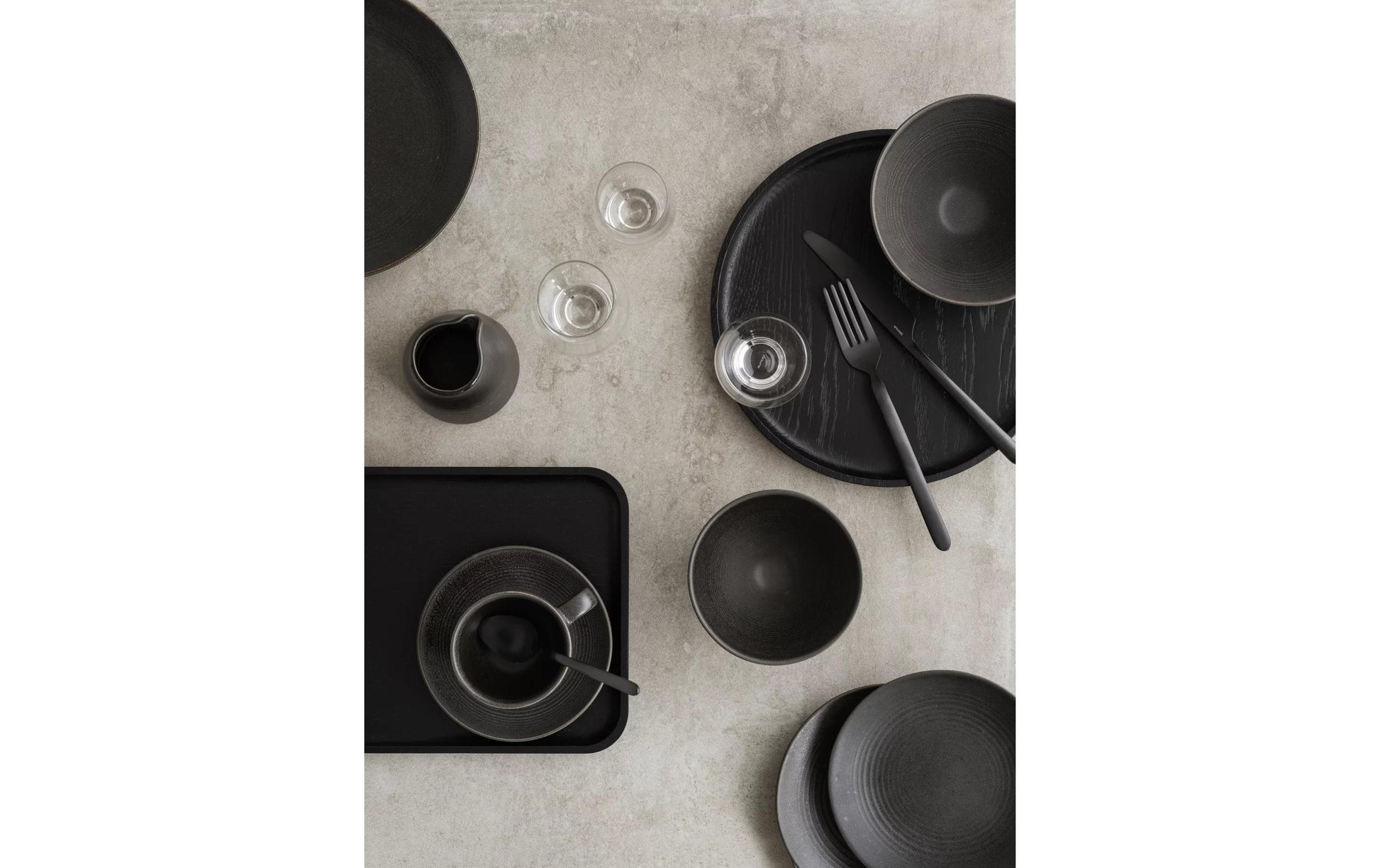 blomus STELLA Besteck-Set – 16-teilig, 20 cm, Edelstahl, Schwarz, matt, spülmaschinenfest