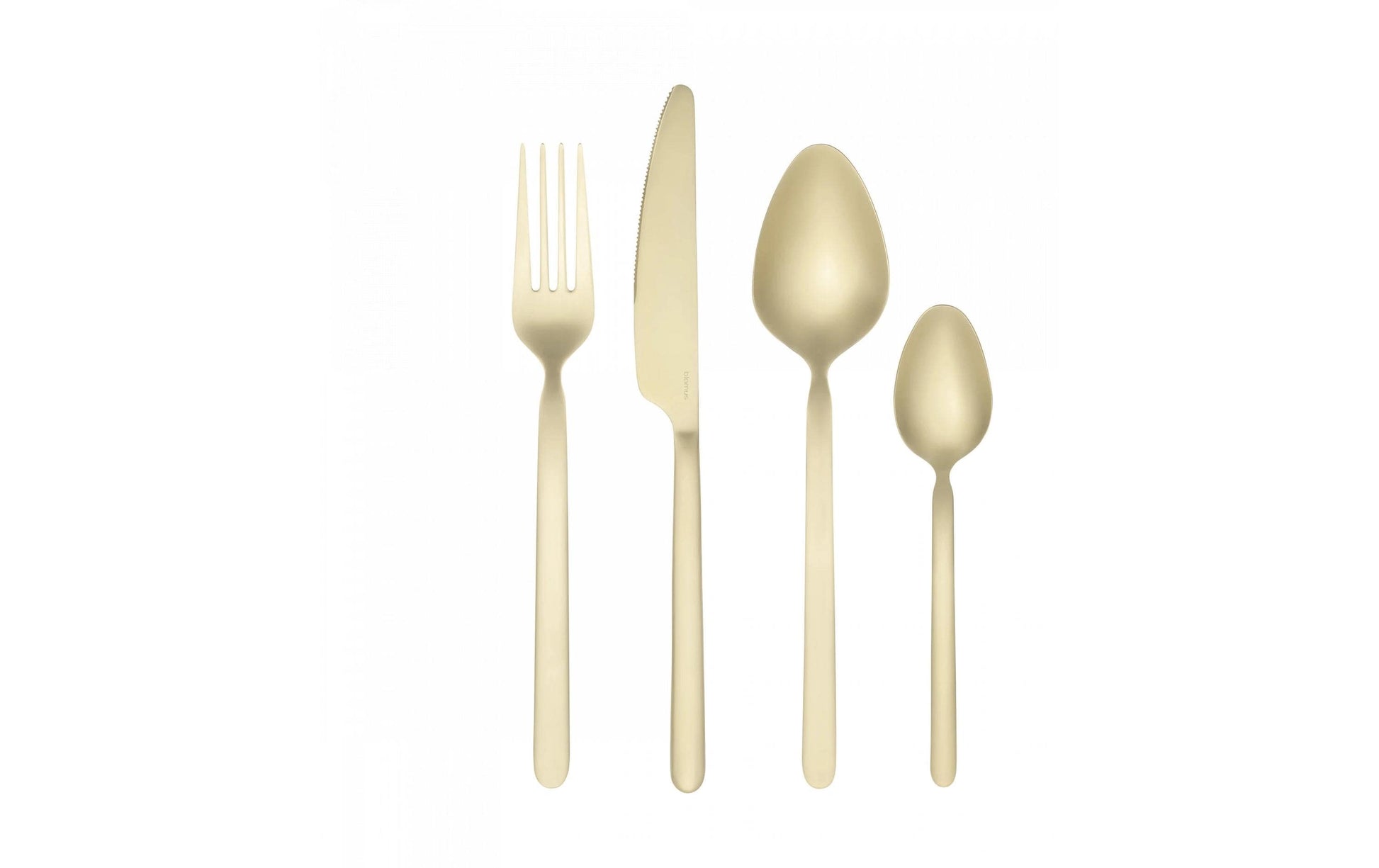 blomus STELLA Besteck-Set – 16-teilig, 20 cm, Edelstahl, Champagner, matt, spülmaschinenfest