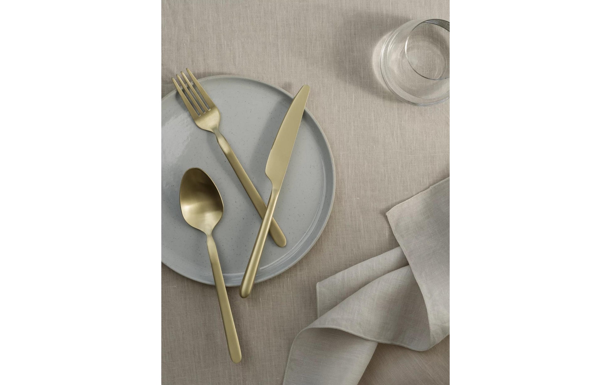 blomus STELLA Besteck-Set – 16-teilig, 20 cm, Edelstahl, Champagner, matt, spülmaschinenfest