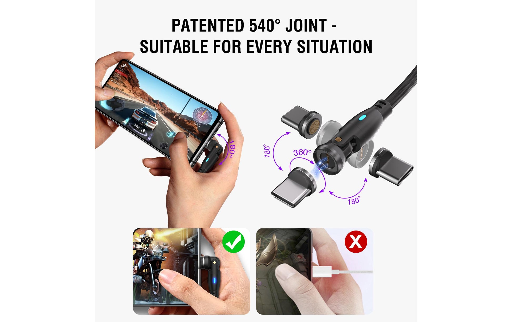 4smarts USB-C auf USB-A Kabel – USB 2.0 (480 Mbit/s) – 1,8 m – PD 100 W – für Laptop, Smartphone und mehr