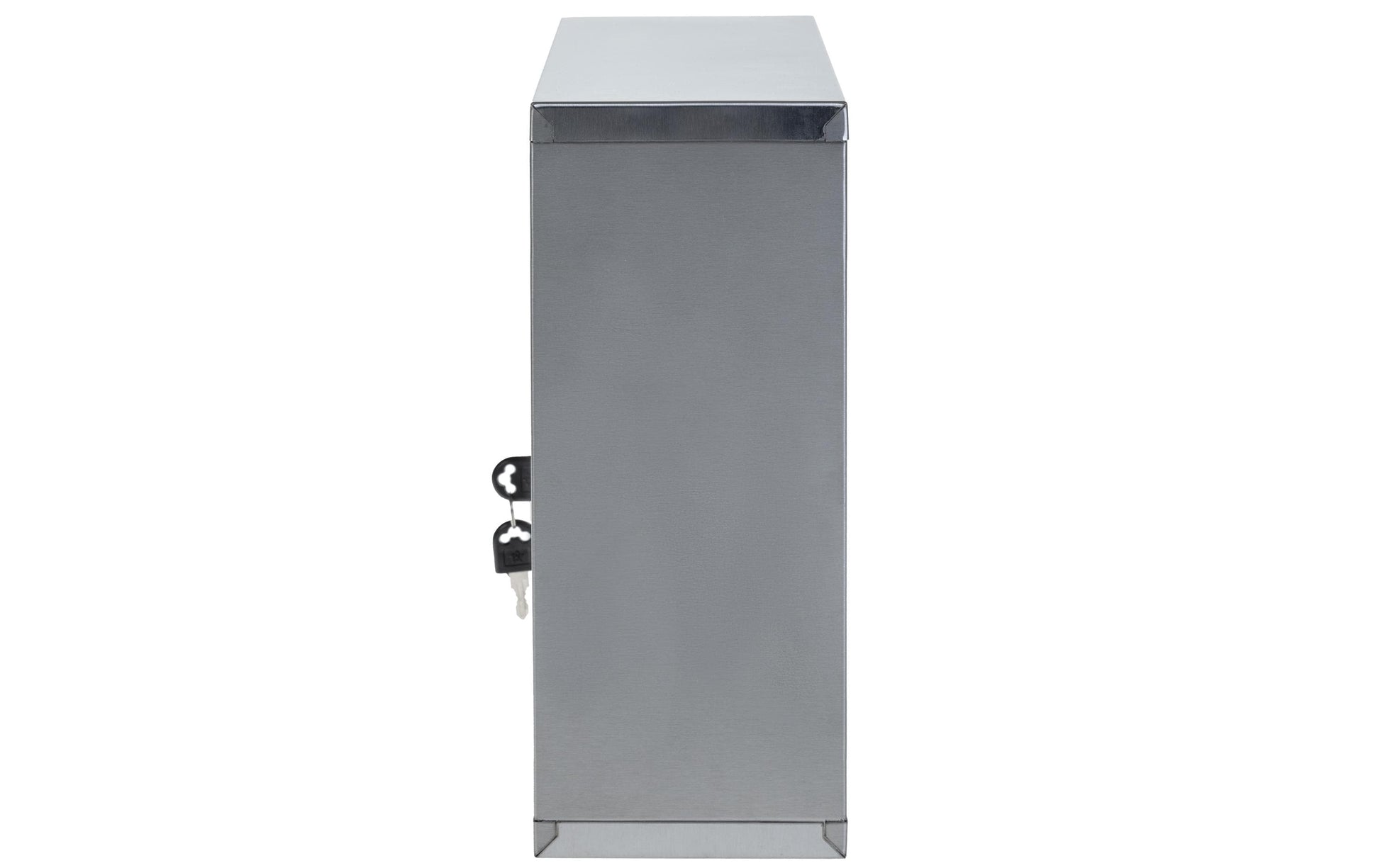 Struct S – Medizinschrank, abschliessbar, Glas, 300 × 120 × 300 mm, silber