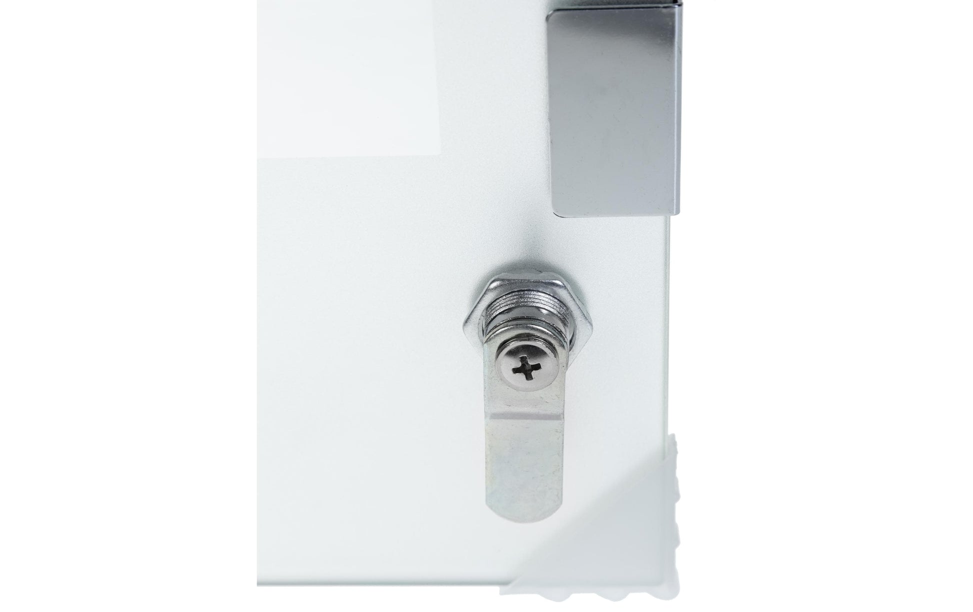 Struct S – Medizinschrank, abschliessbar, Glas, 300 × 120 × 300 mm, silber