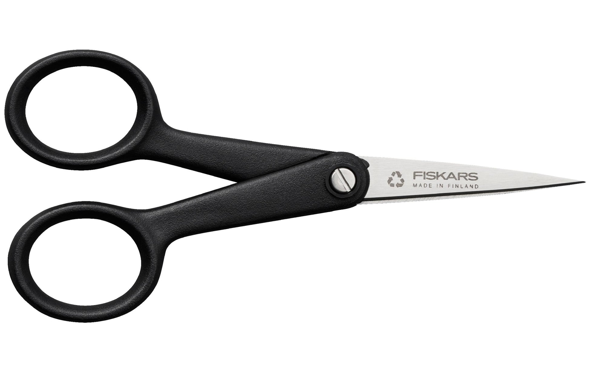 Fiskars Schere 13,0 cm, spitz, für Rechts- und Linkshänder – Edelstahl, ergonomischer Griff, schwarz