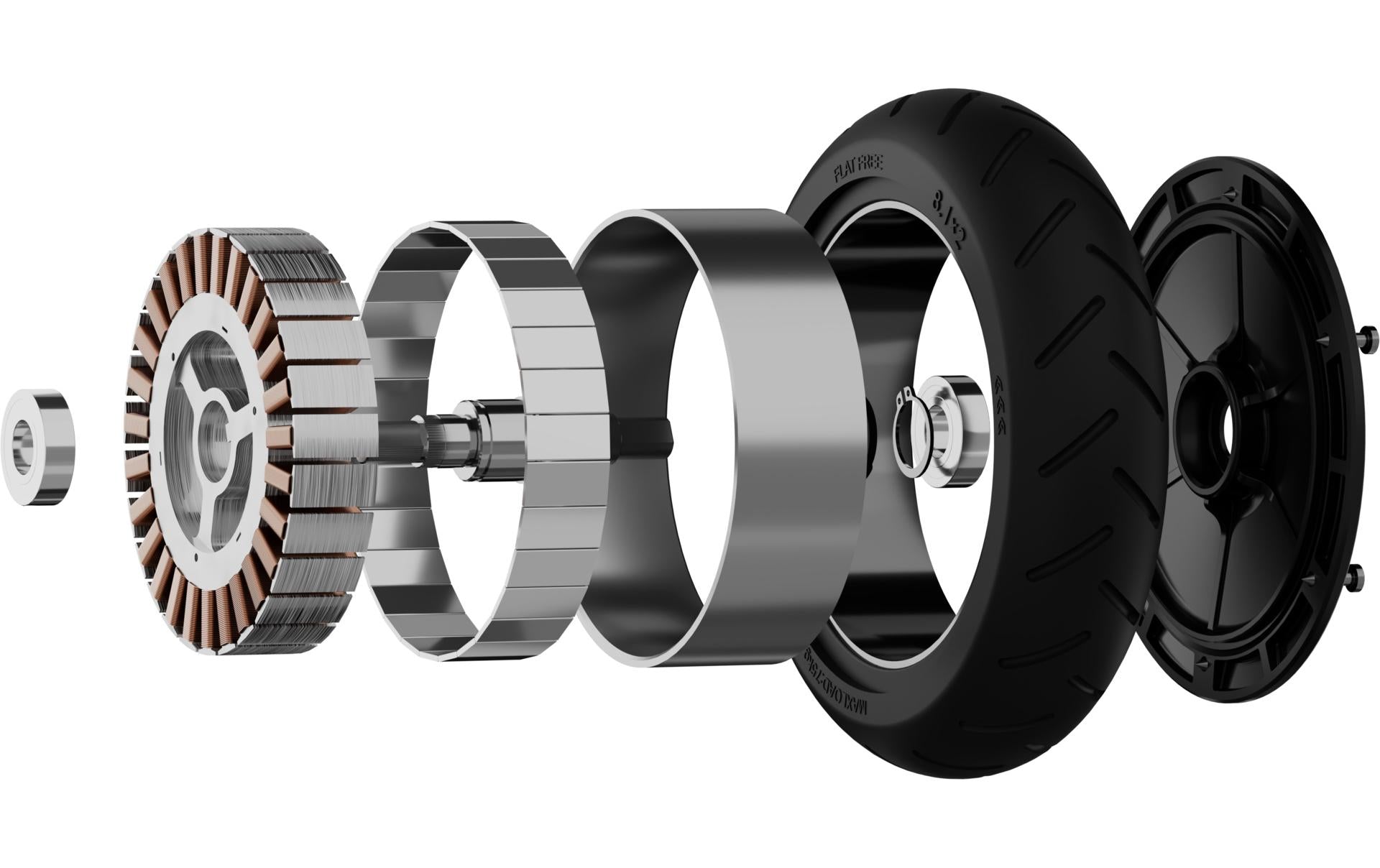 Ninebot by Segway E2 D II – E-Scooter, 25 km Reichweite, 20 km/h, 250 W, 220 Wh Akku, Faltbar, 16,2 kg, Grau