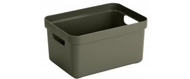 Sigma home Aufbewahrungsbox 5 l ohne Deckel – Kunststoff – Grün – 252 × 122 × 180 mm