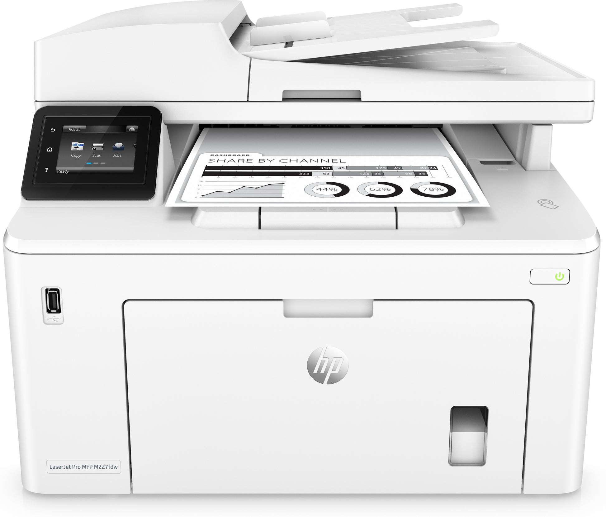 HP Laserjet Pro M227fdw – S/W Laser-MFP A4, 4-in-1 – USB/WLAN – Duplex, 35-Blatt ADF – 28 Seiten/Min. S/W