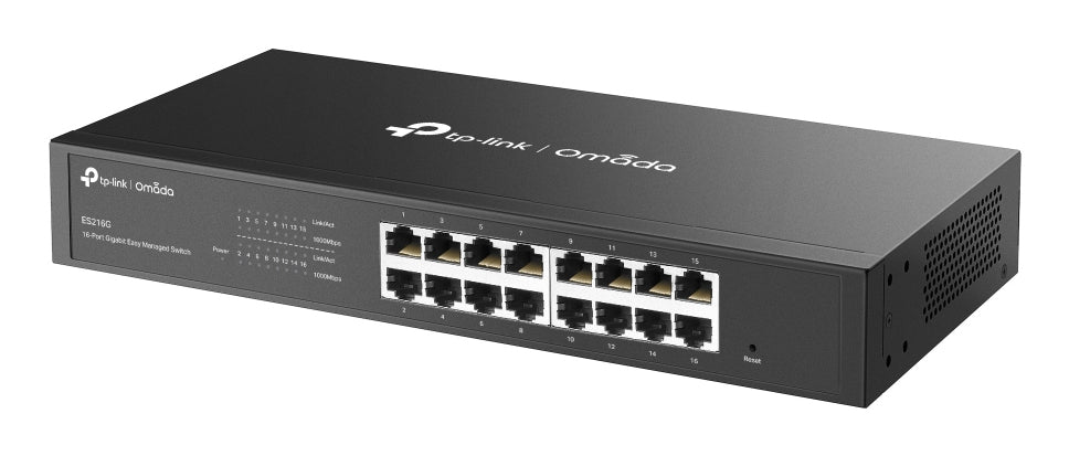 TP-Link Omada ES216G – Managed Switch – 16×GbE, L2, 19" Rack