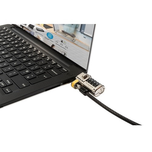 DELL Clicksafe Kabelschloss für Laptop – 1,8 m Kabel, Zahlenschloss, Karbonstahl, Schwarz