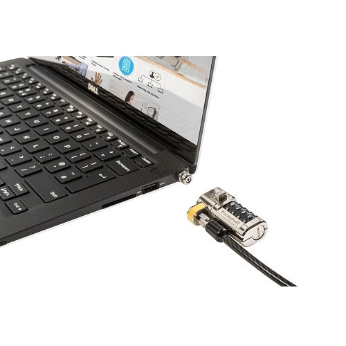 DELL Clicksafe Kabelschloss für Laptop – 1,8 m Kabel, Zahlenschloss, Karbonstahl, Schwarz