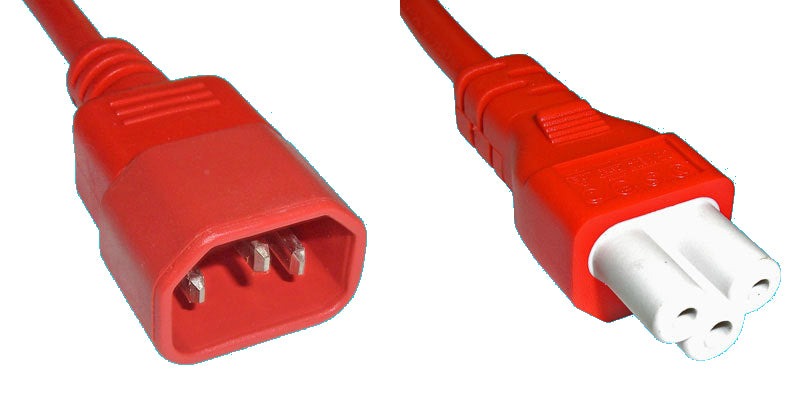 Diggelmann Netzkabel – IEC C14 zu IEC C5, 1 m, 2,5 A, Rot