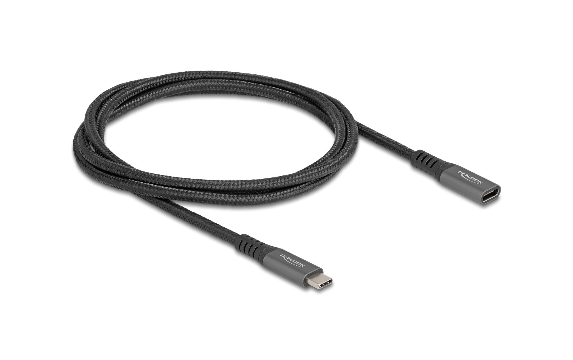 DeLOCK USB-C Verlängerungskabel (Stecker zu Buchse) – USB 3.2 Gen 2 (10 Gbit/s) – 1 m – PD 100 W – 4K/60