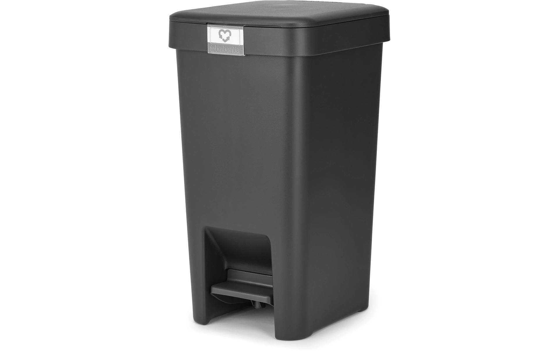 Brabantia Treteimer StepUp – 10 l – Recycling-Kunststoff, rechteckig – dunkelgrau