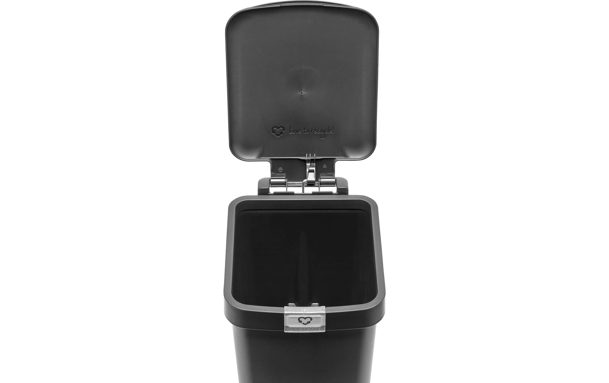 Brabantia Treteimer StepUp – 10 l – Recycling-Kunststoff, rechteckig – dunkelgrau
