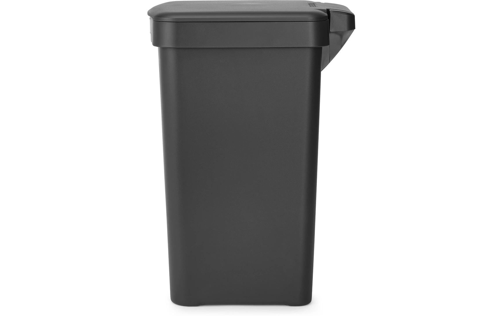 Brabantia Treteimer StepUp – 10 l – Recycling-Kunststoff, rechteckig – dunkelgrau