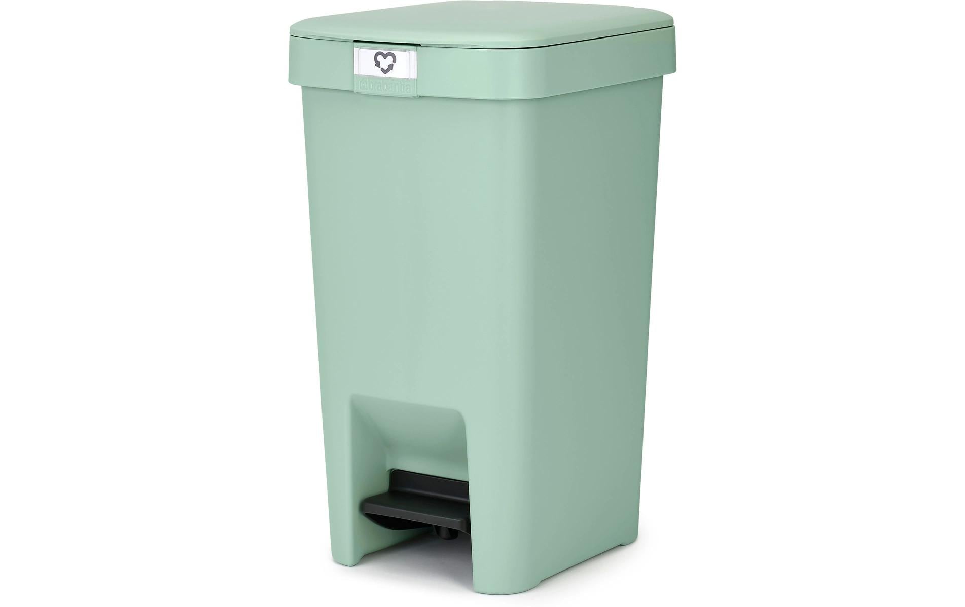Brabantia Treteimer StepUp – 10 l – Recycling-Kunststoff, rechteckig – hellgrün