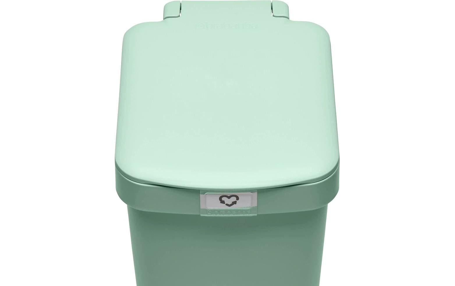 Brabantia Treteimer StepUp – 10 l – Recycling-Kunststoff, rechteckig – hellgrün