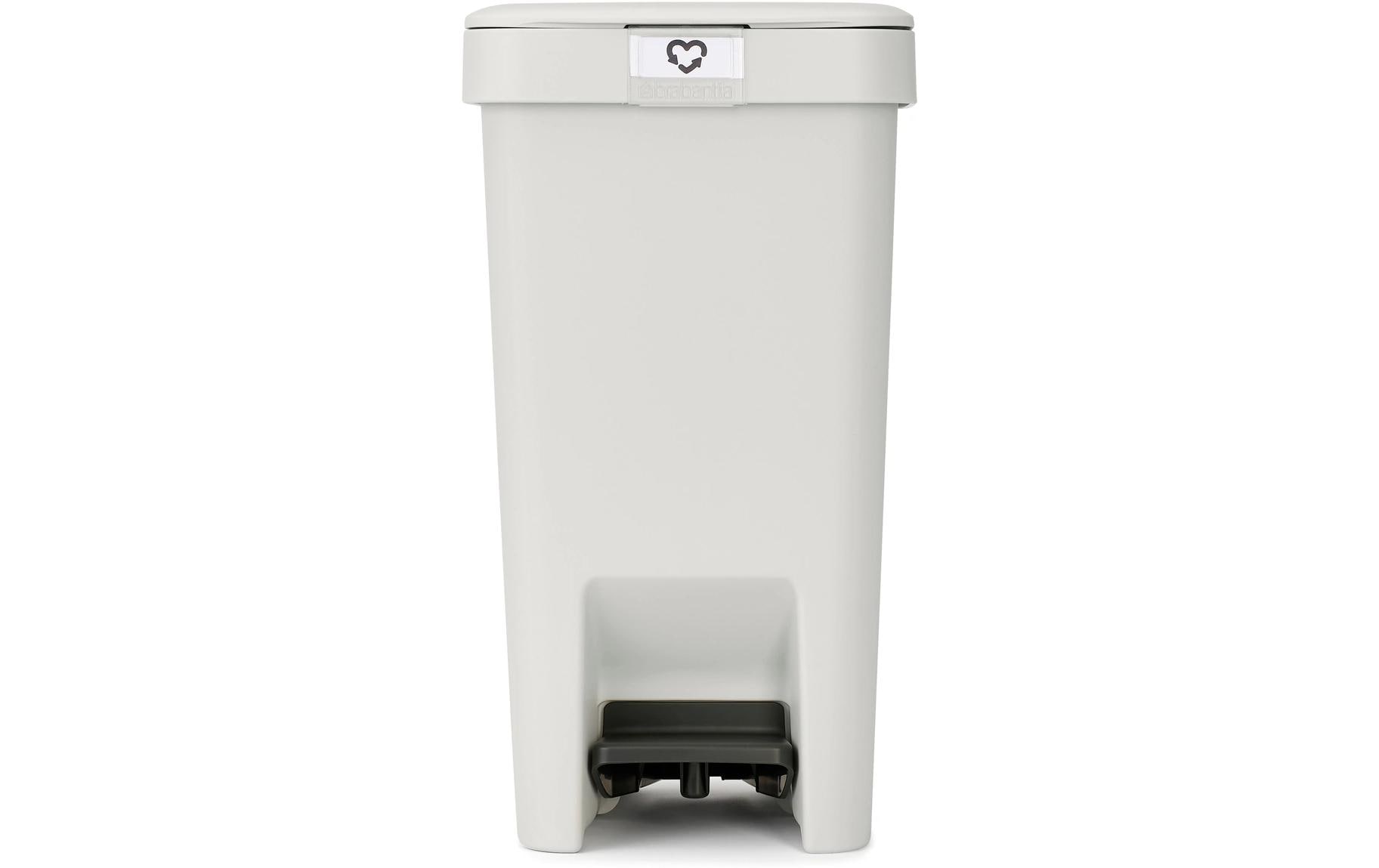 Brabantia Treteimer StepUp – 10 l – Recycling-Kunststoff, rechteckig – hellgrau