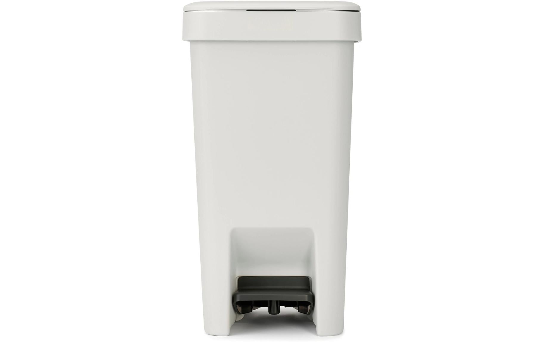 Brabantia Treteimer StepUp – 10 l – Recycling-Kunststoff, rechteckig – hellgrau