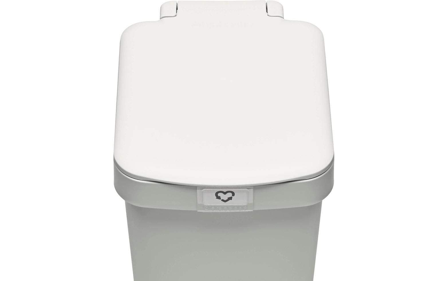 Brabantia Treteimer StepUp – 10 l – Recycling-Kunststoff, rechteckig – hellgrau