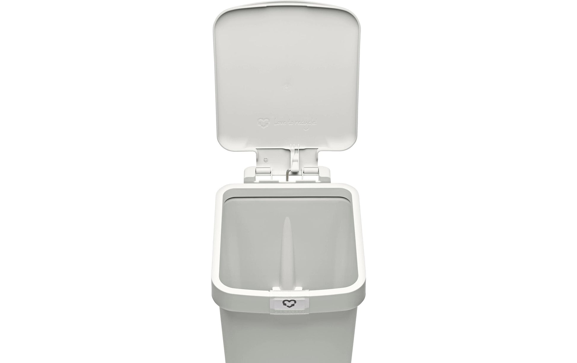Brabantia Treteimer StepUp – 10 l – Recycling-Kunststoff, rechteckig – hellgrau