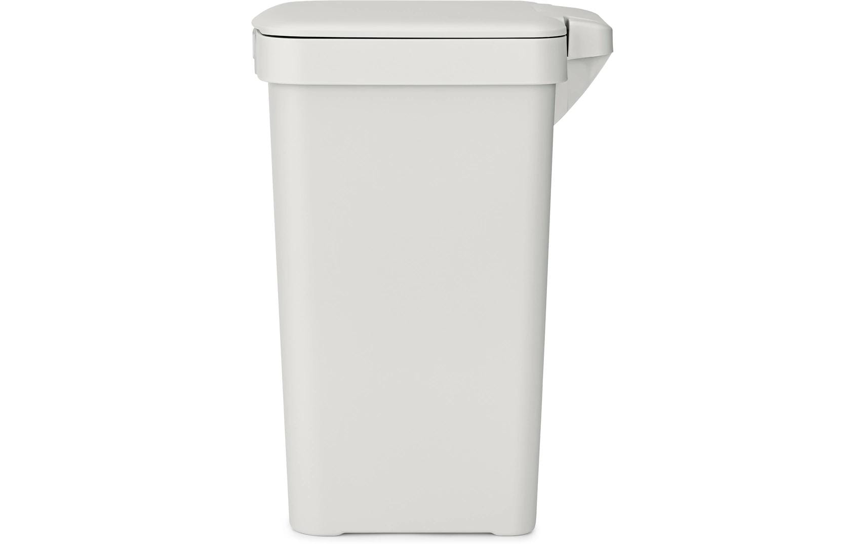 Brabantia Treteimer StepUp – 10 l – Recycling-Kunststoff, rechteckig – hellgrau