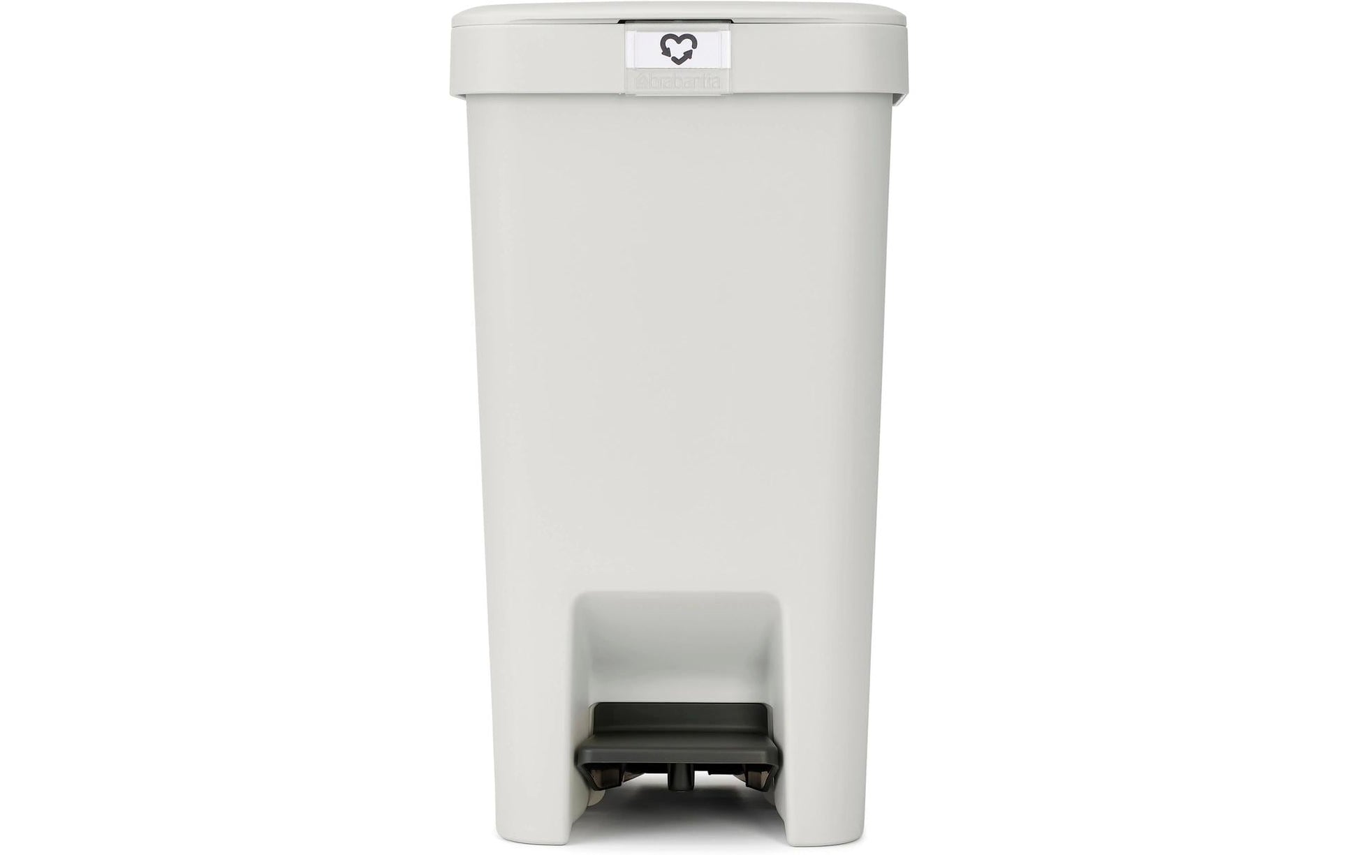 Brabantia Papierkorb StepUp – 16 l – Kunststoff, hellgrau – B × H × T 203 × 381 × 265 mm
