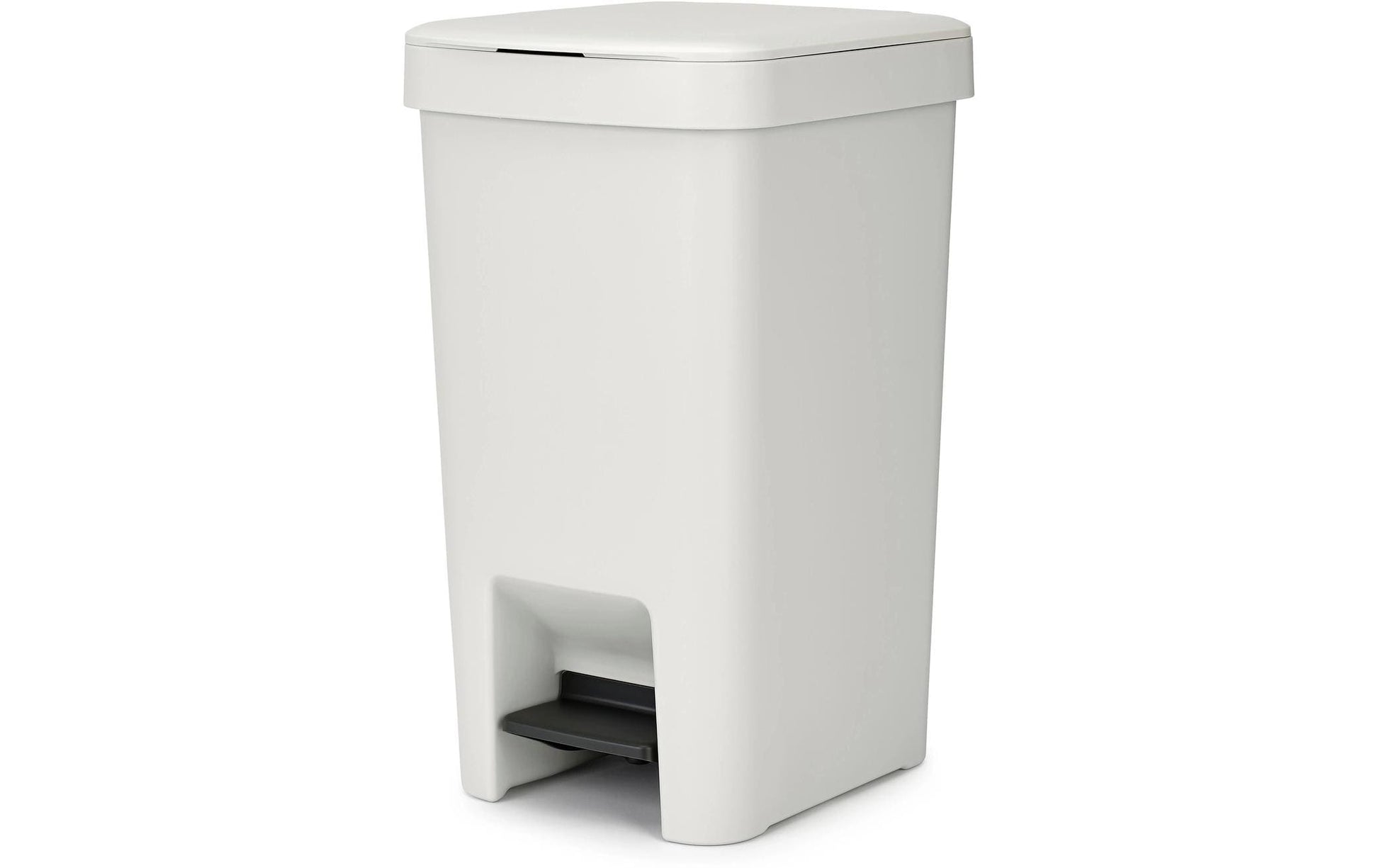 Brabantia Papierkorb StepUp – 16 l – Kunststoff, hellgrau – B × H × T 203 × 381 × 265 mm