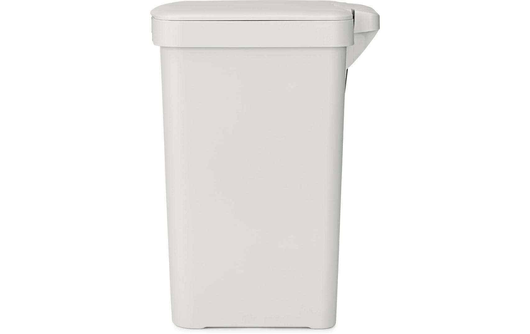 Brabantia Papierkorb StepUp – 16 l – Kunststoff, hellgrau – B × H × T 203 × 381 × 265 mm