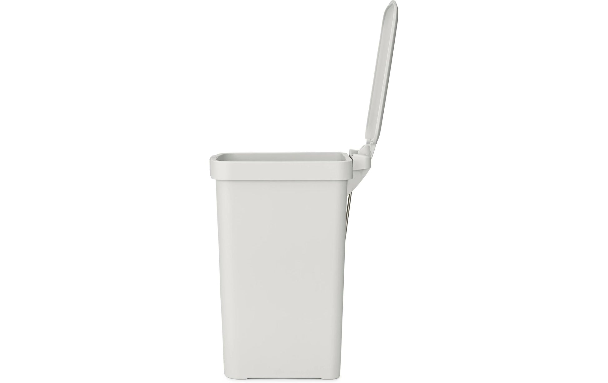 Brabantia Papierkorb StepUp – 16 l – Kunststoff, hellgrau – B × H × T 203 × 381 × 265 mm