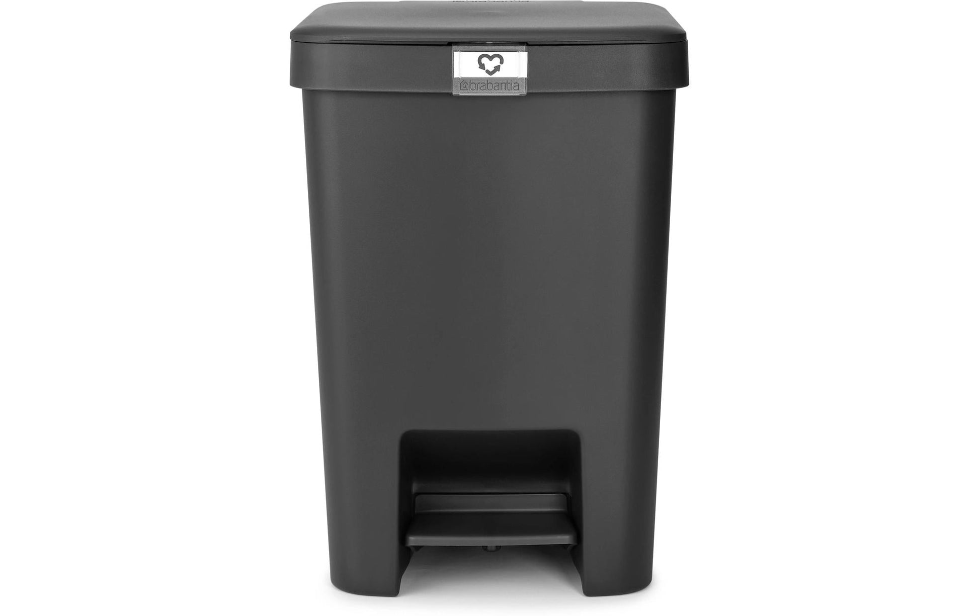 Brabantia Treteimer StepUp – 25 l – Recycling-Kunststoff, rechteckig – dunkelgrau