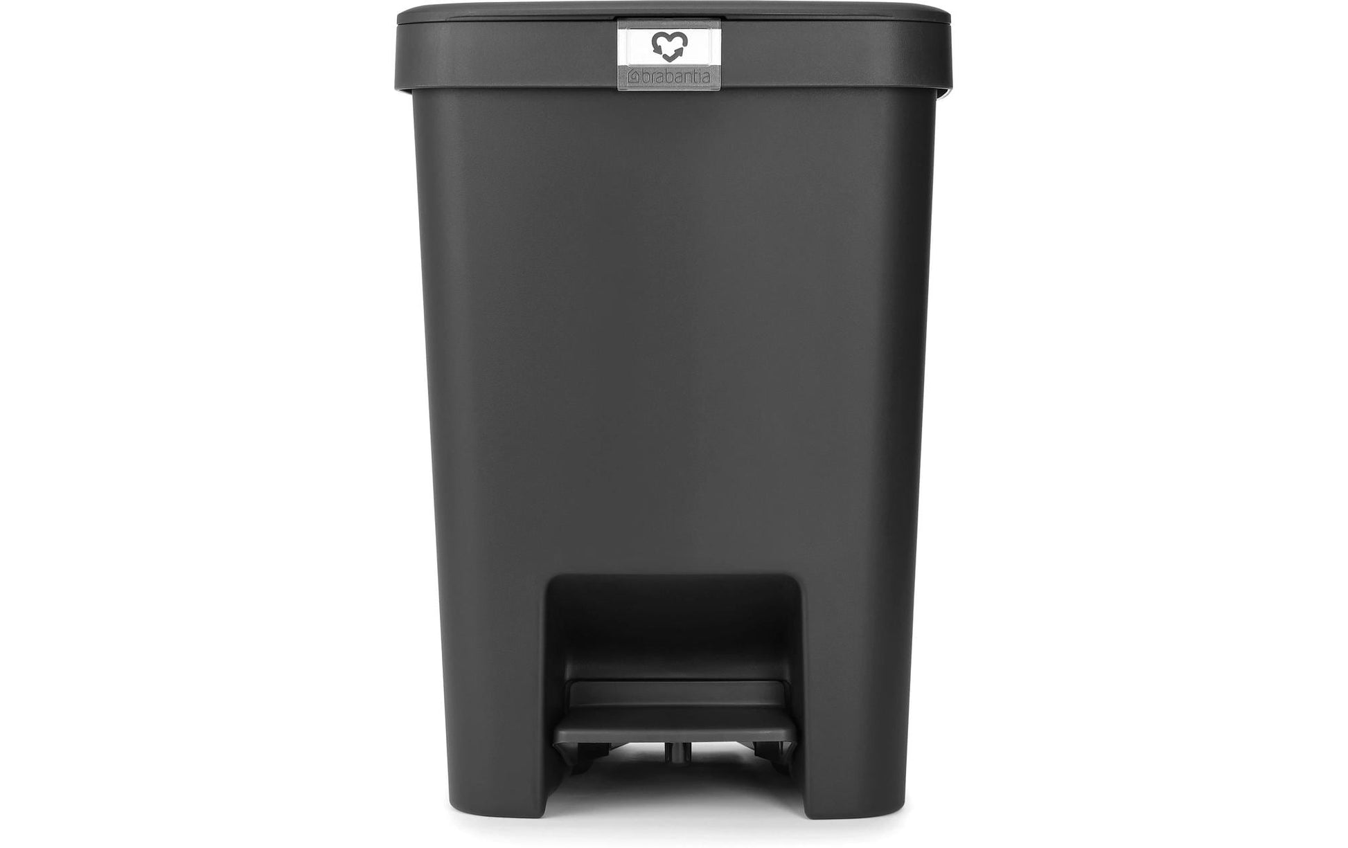 Brabantia Treteimer StepUp – 25 l – Recycling-Kunststoff, rechteckig – dunkelgrau