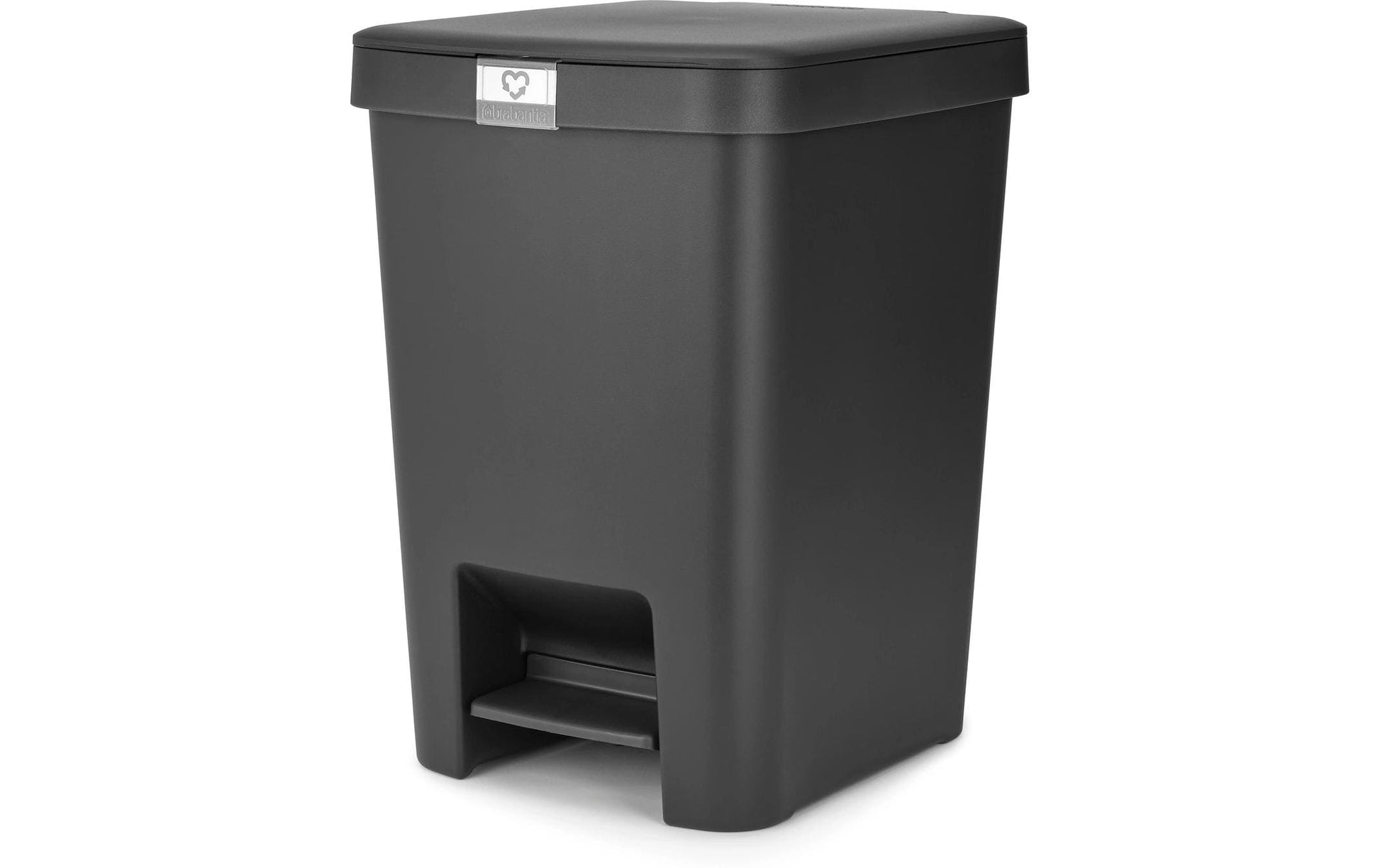 Brabantia Treteimer StepUp – 25 l – Recycling-Kunststoff, rechteckig – dunkelgrau