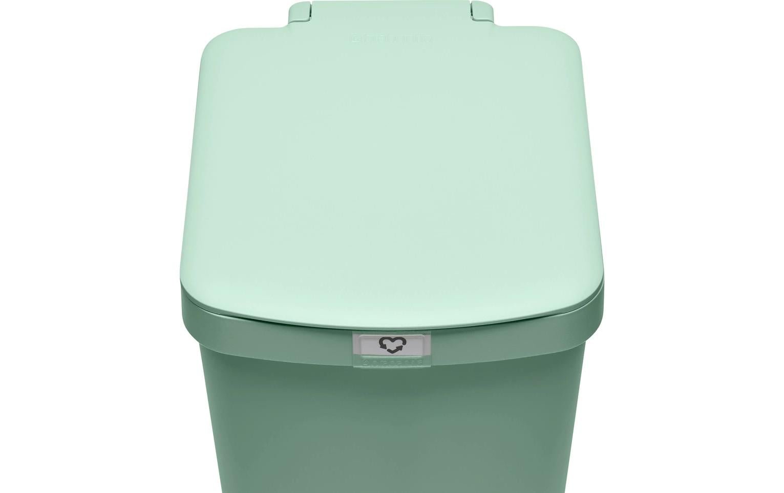 Brabantia Treteimer StepUp – 25 l – Recycling-Kunststoff, rechteckig – grün