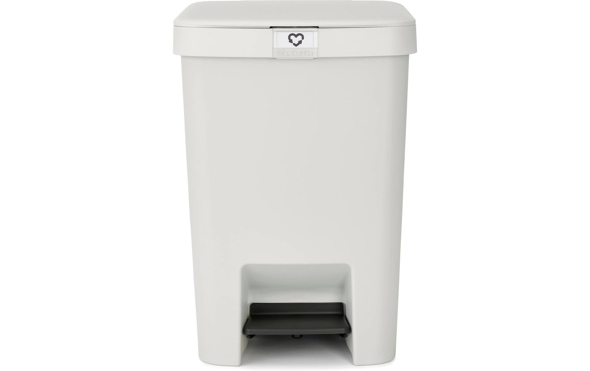 Brabantia Treteimer StepUp – 25 l – Recycling-Kunststoff, rechteckig – hellgrau