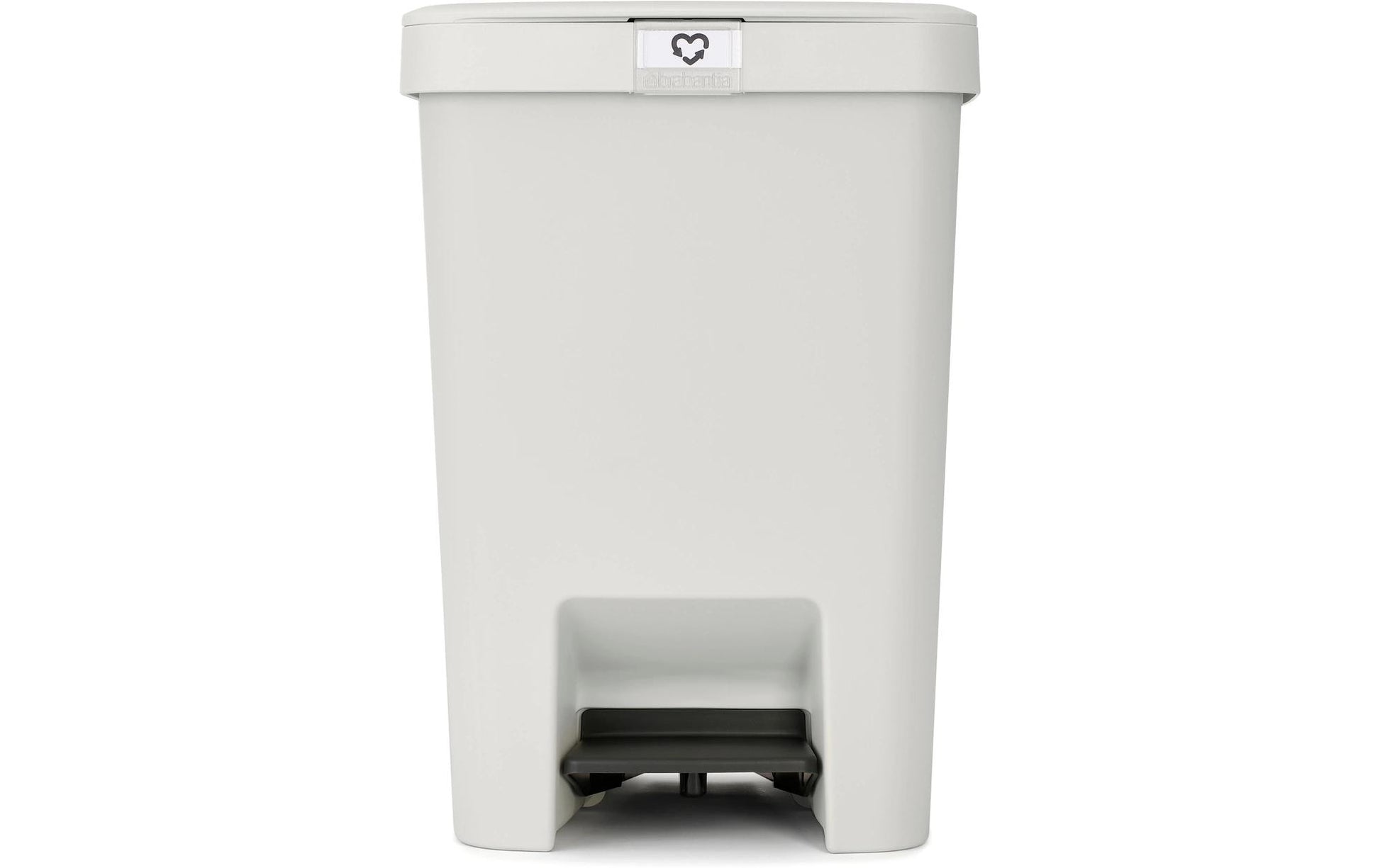 Brabantia Treteimer StepUp – 25 l – Recycling-Kunststoff, rechteckig – hellgrau