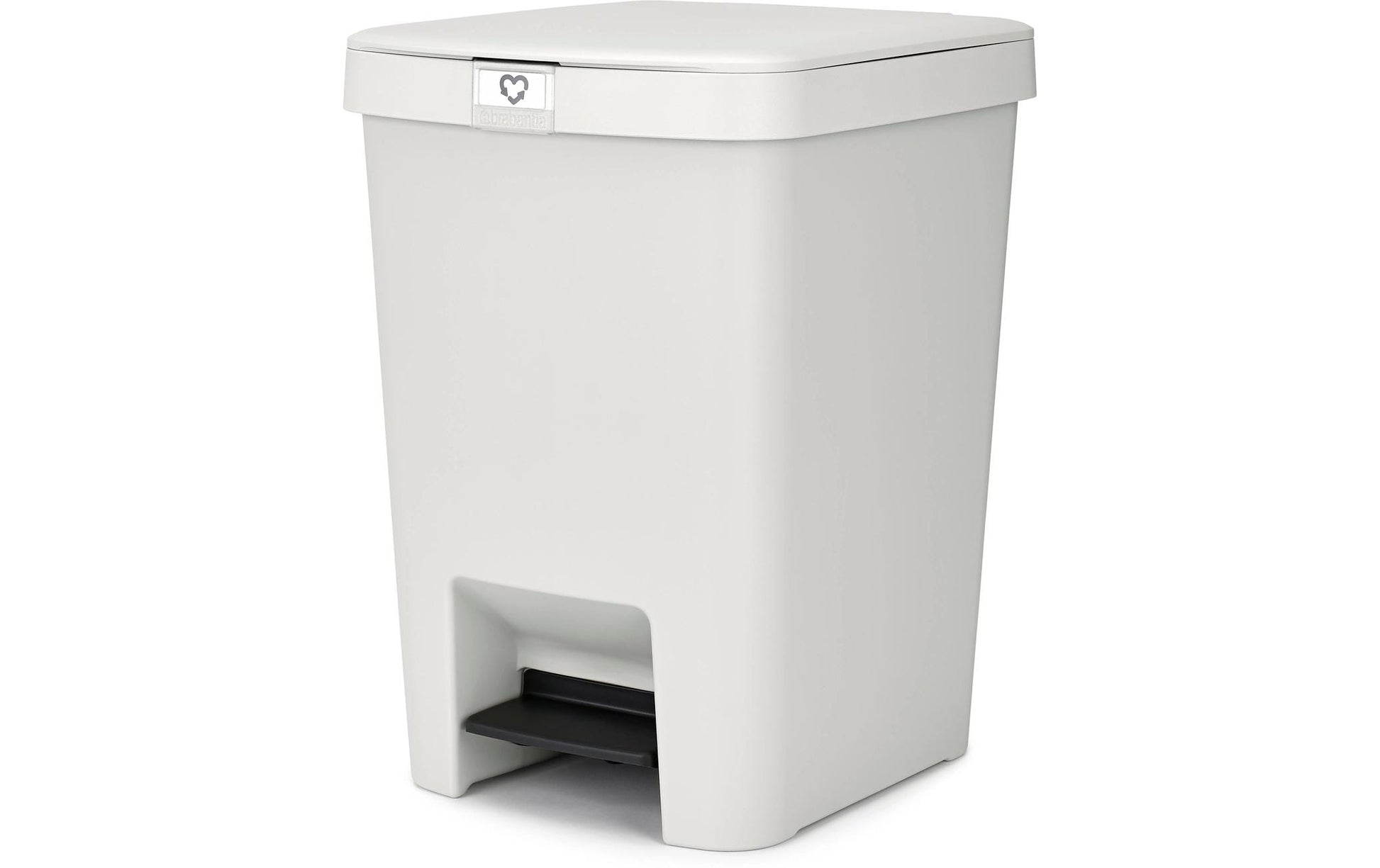 Brabantia Treteimer StepUp – 25 l – Recycling-Kunststoff, rechteckig – hellgrau