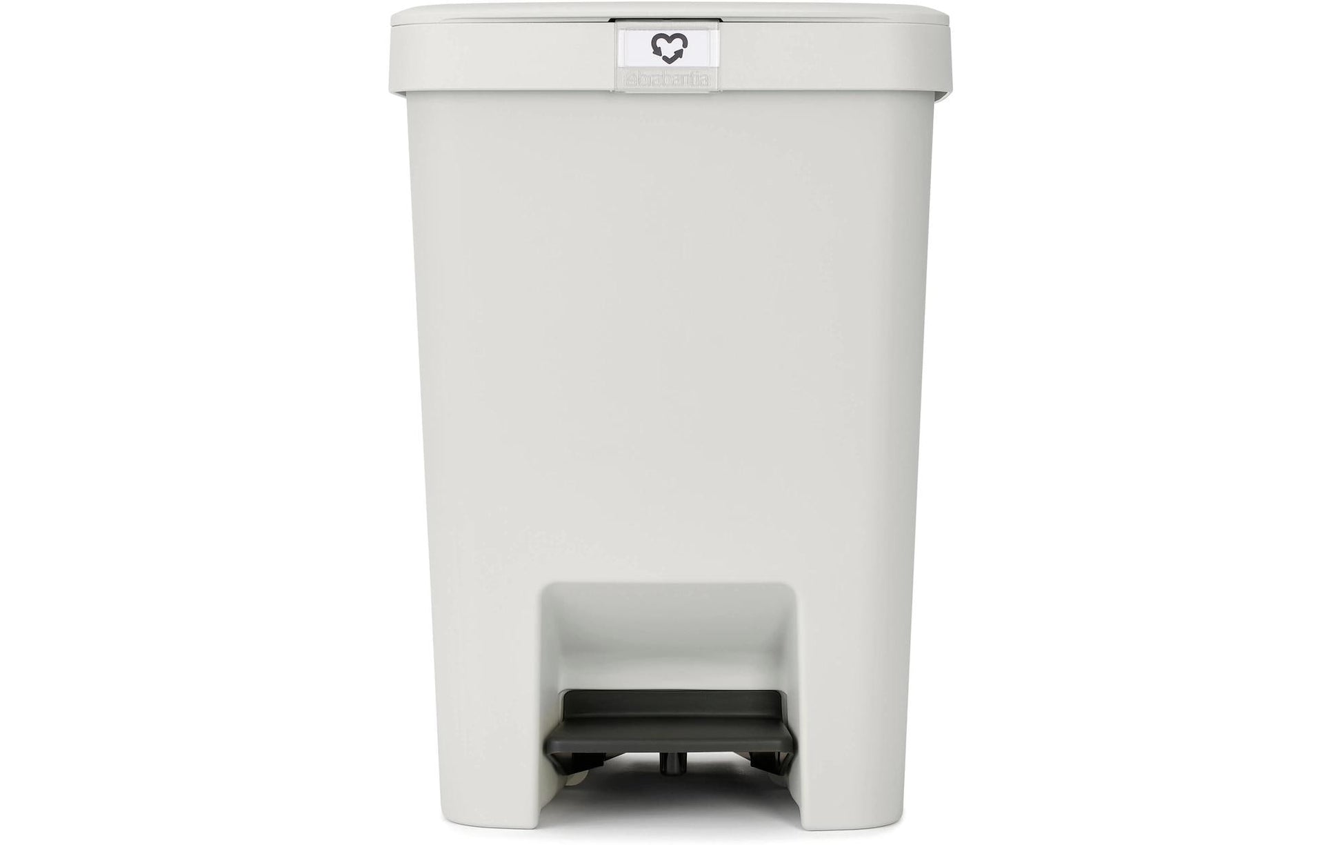 Brabantia Treteimer StepUp – 25 l – Recycling-Kunststoff, rechteckig – hellgrau