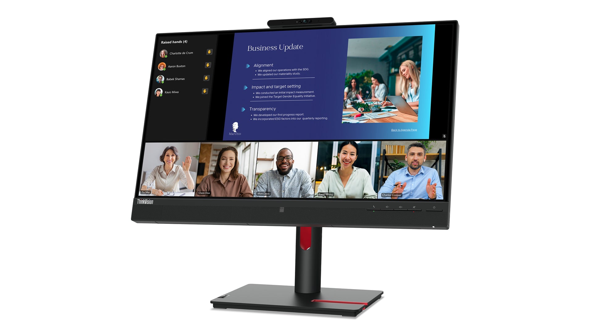 Lenovo Thinkvision T24V-30 – Monitor, 23,8", VESA 100 × 100, Raven Black