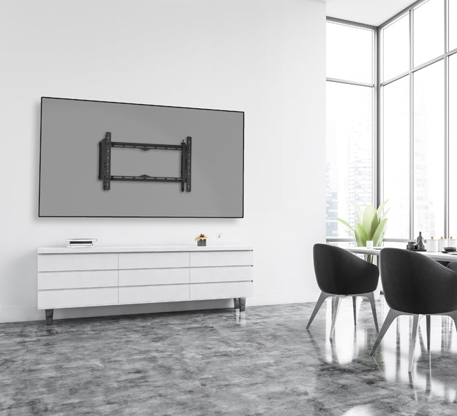 B-Tech Wandhalterung, ausziehbar, schwenkbar, bis 75", VESA 650×400, bis 35 kg, schwarz