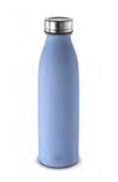 Alfi PURE Isolierflasche 500 ml – doppelwandig 12 h heiss/24 h kalt, Edelstahl, Schraubdeckel, Hellblau